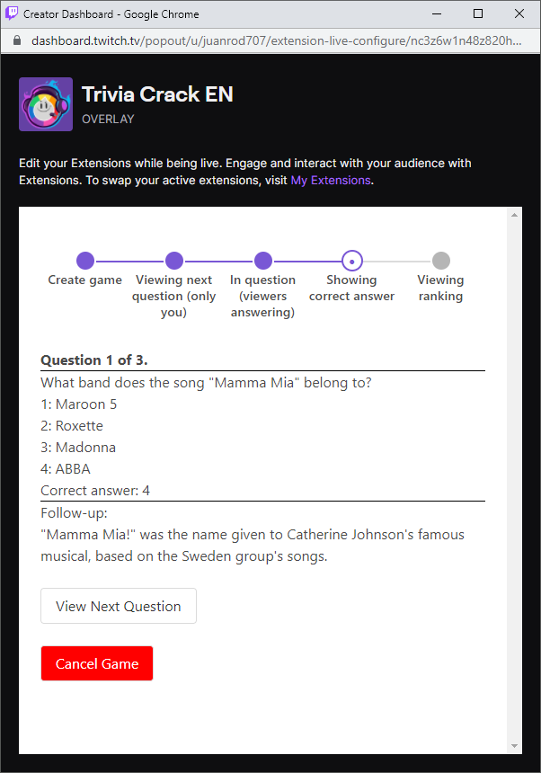 How Do I Set Up Trivia Crack On My Twitch Channel Support Center